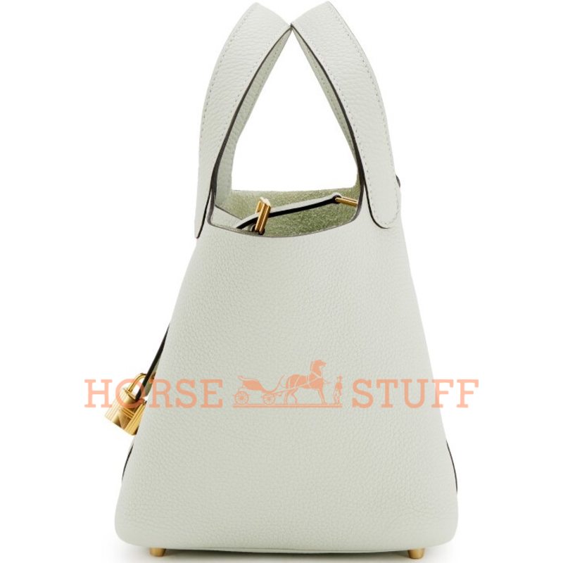 Hermès Picotin Lock 18 Gris Neve Clemence GHW