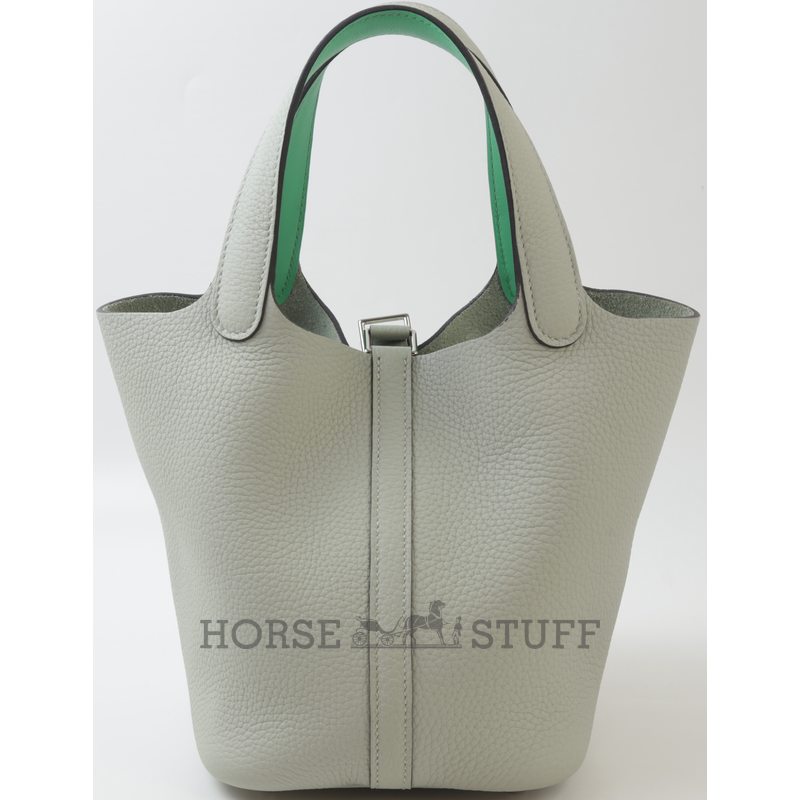 Hermès Picotin Lock 18 Gris Neve Clemence PHW