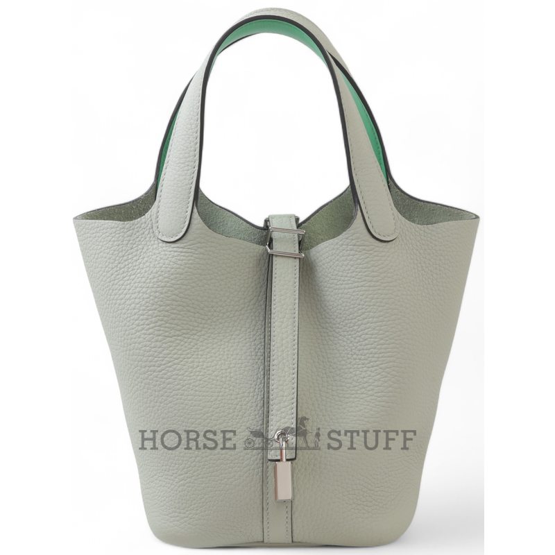 Hermès Picotin Lock 18 Gris Neve Clemence PHW
