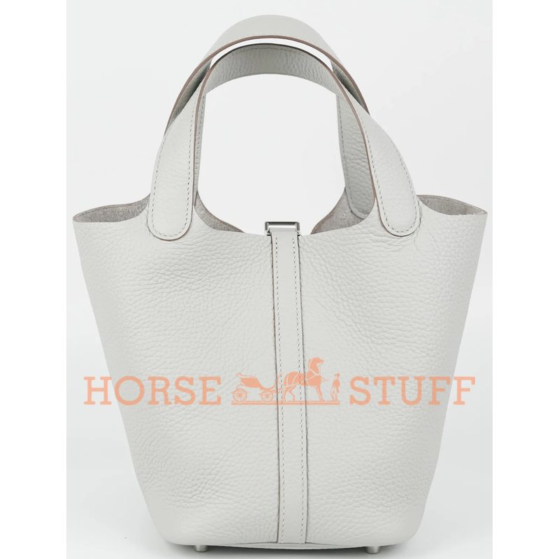 Hermès Picotin Lock 18 Gris Perle Clemence PHW