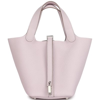 Hermès Picotin Lock 18 Mauve Pale Clemence PHW