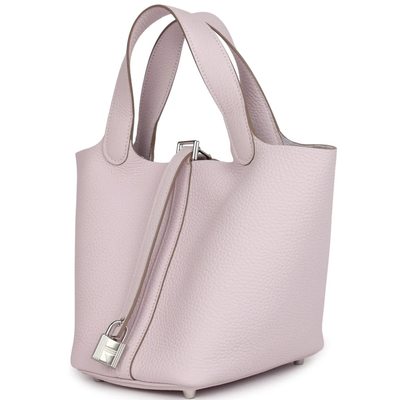 Hermès Picotin Lock 18 Mauve Pale Clemence PHW