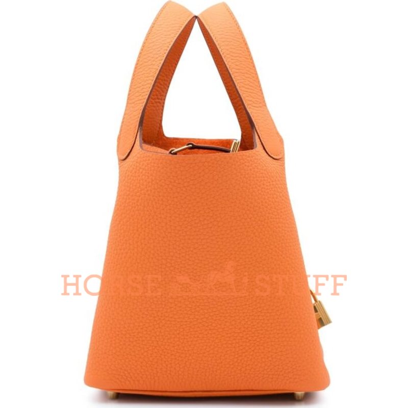 Hermès Picotin Lock 18 Orange Clemence GHW