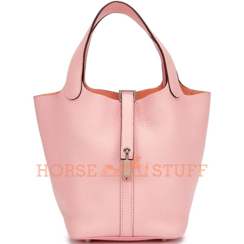 Hermès Picotin Lock 18 Rose Sakura Clemence PHW