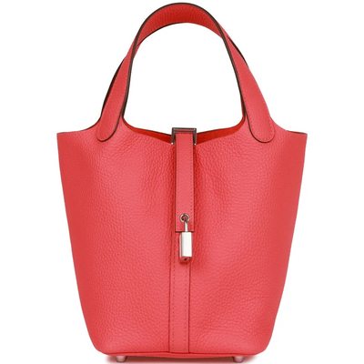 Hermès Picotin Lock 18 Rose Texas Clemence PHW