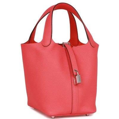 Hermès Picotin Lock 18 Rose Texas Clemence PHW