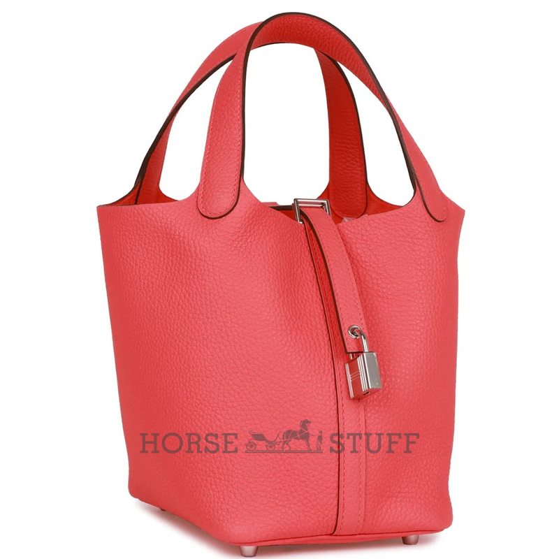 Hermès Picotin Lock 18 Rose Texas Clemence PHW
