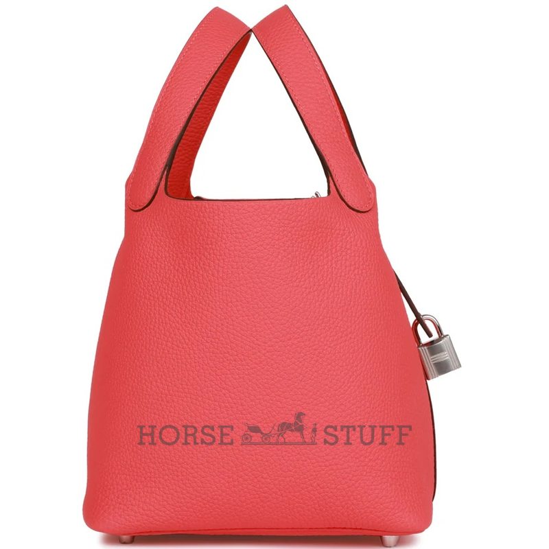 Hermès Picotin Lock 18 Rose Texas Clemence PHW