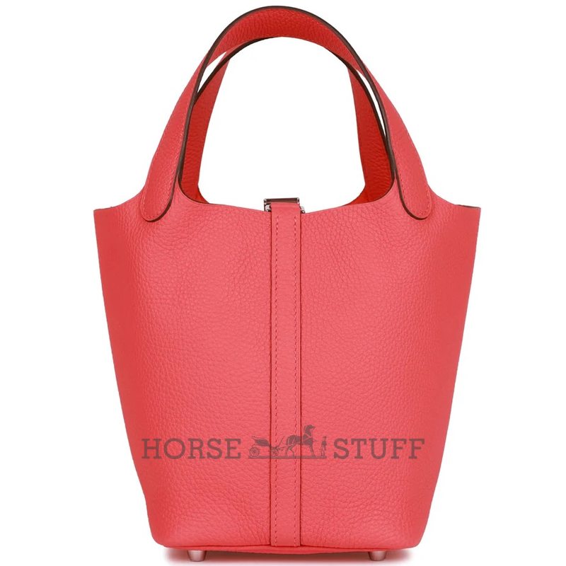 Hermès Picotin Lock 18 Rose Texas Clemence PHW
