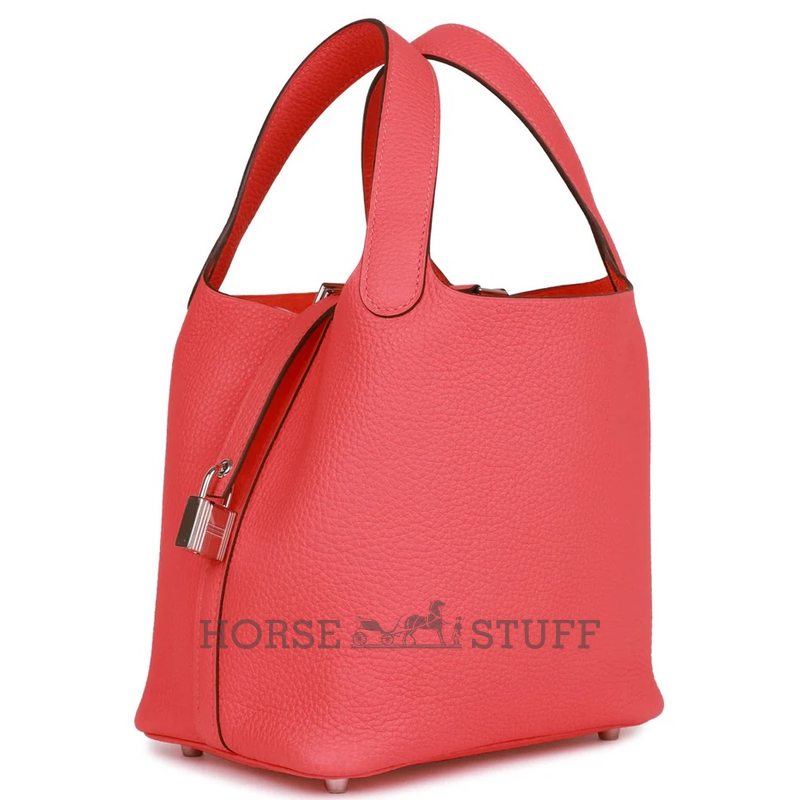 Hermès Picotin Lock 18 Rose Texas Clemence PHW
