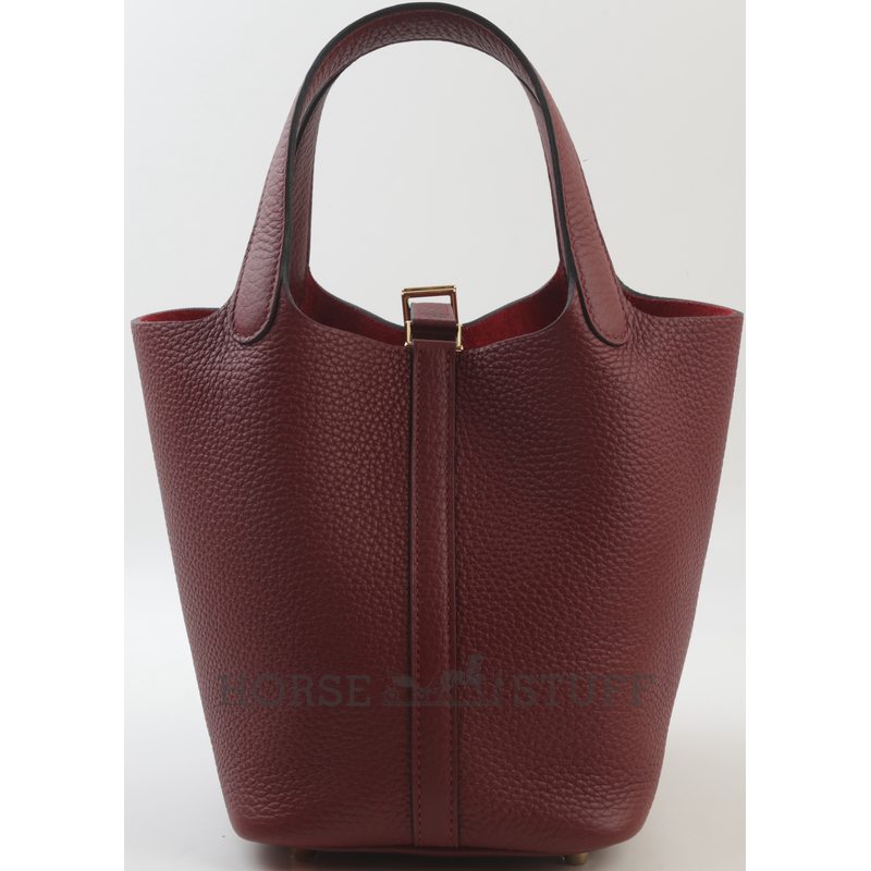 Hermès Picotin Lock 18 Rouge Sellier Clemence GHW