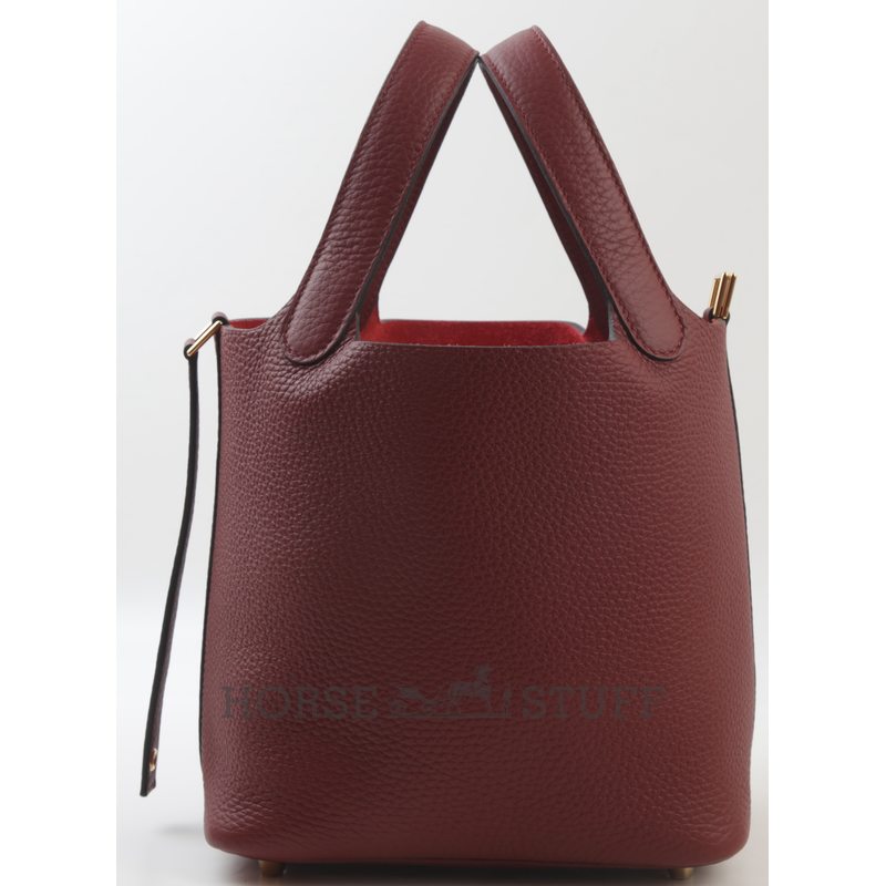 Hermès Picotin Lock 18 Rouge Sellier Clemence GHW