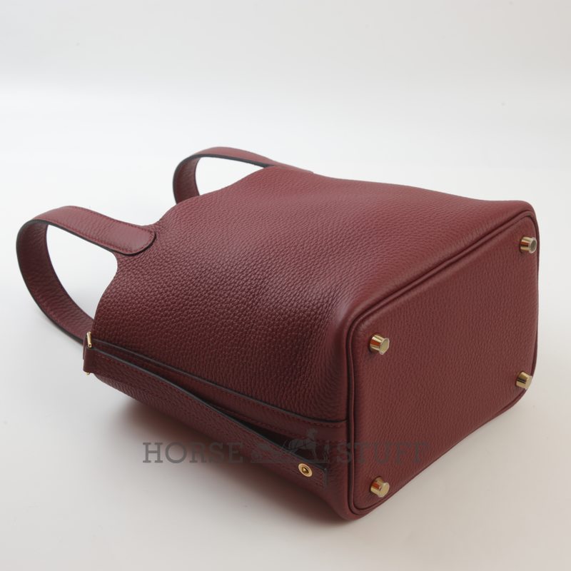 Hermès Picotin Lock 18 Rouge Sellier Clemence GHW