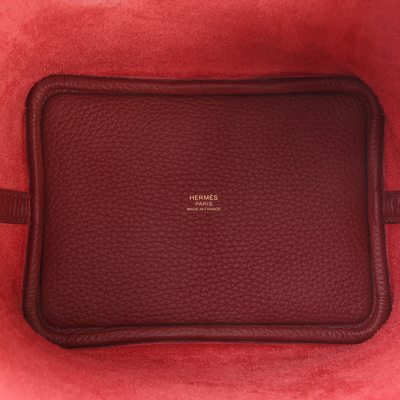 Hermès Picotin Lock 18 Rouge Sellier Clemence GHW