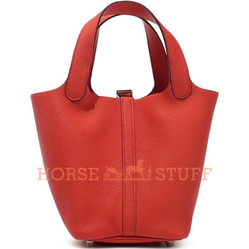 Hermès Picotin Lock 18 Rouge Tomate Clemence PHW