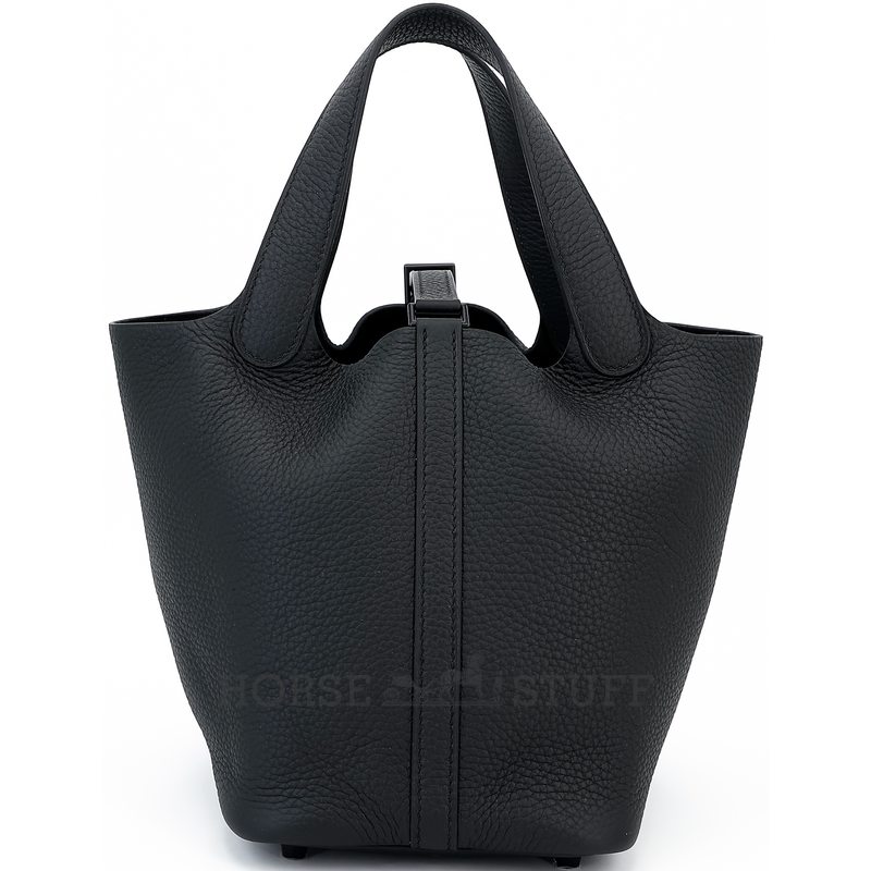 Hermès Picotin Lock 18 Limited Edition "So Black" Black Clemence PVD ( Black Hardware )