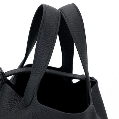 Hermès Picotin Lock 18 Limited Edition "So Black" Black Clemence PVD ( Black Hardware )