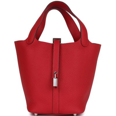 Hermès Picotin Lock 18 Vermillion Clemence PHW