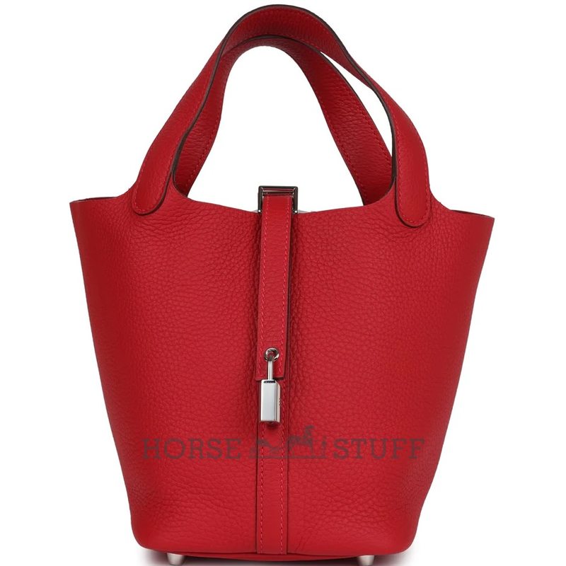 Hermès Picotin Lock 18 Vermillion Clemence PHW