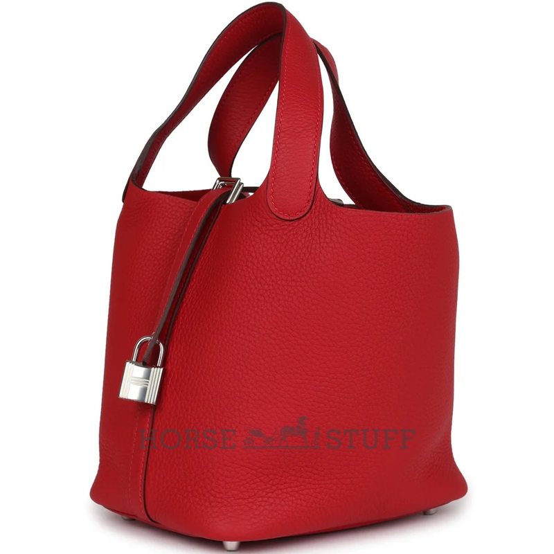 Hermès Picotin Lock 18 Vermillion Clemence PHW