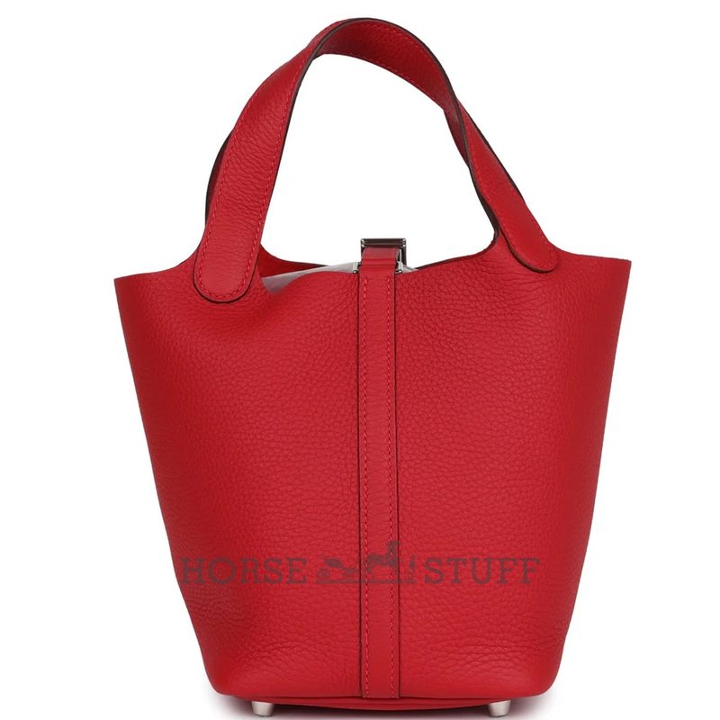 Hermès Picotin Lock 18 Vermillion Clemence PHW