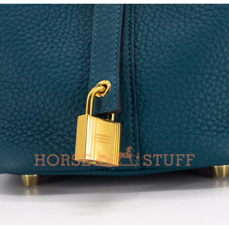 Hermès Picotin Lock 18 Vert Bosphore Clemence GHW