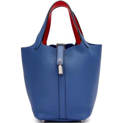 Hermès Picotin Lock 18 Eclat Blue Brighton / Capucine Clemence PHW