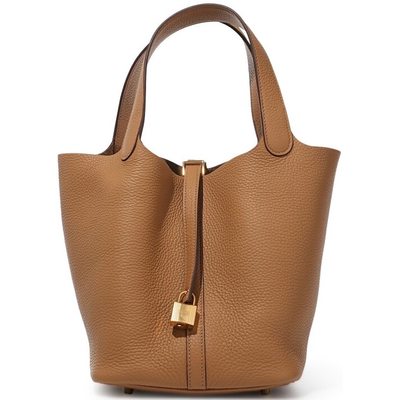 Hermès Picotin Lock 22 Biscuit Clemence GHW