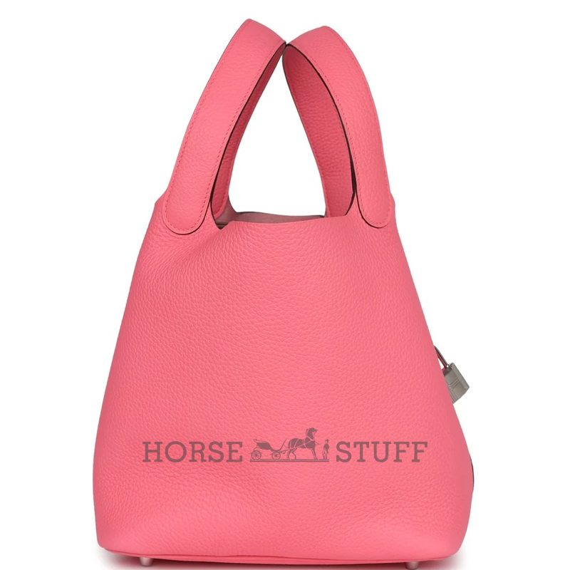 Hermès Picotin Lock 22 Rose Azalee Clemence PHW