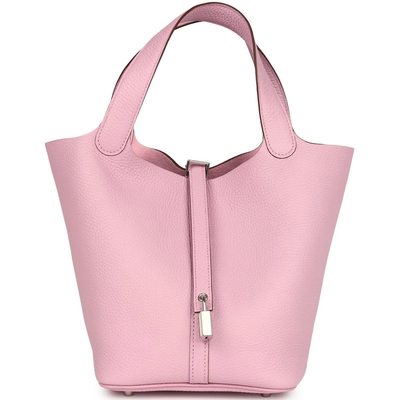 Hermès Picotin Lock 22 Rose Sakura Clemence PHW