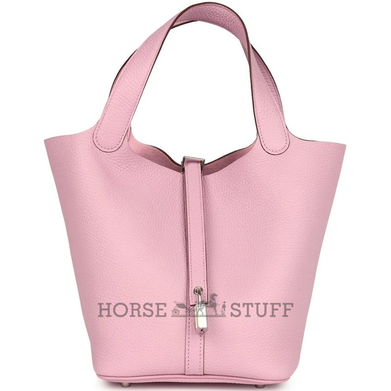 Hermès Picotin Lock 22 Rose Sakura Clemence PHW