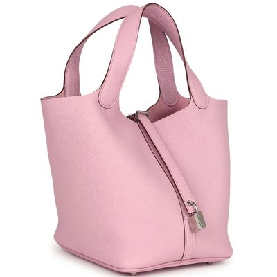Hermès Picotin Lock 22 Rose Sakura Clemence PHW