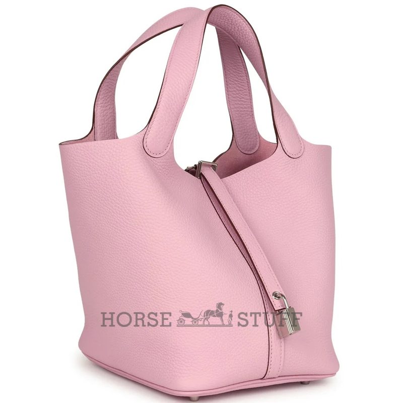 Hermès Picotin Lock 22 Rose Sakura Clemence PHW