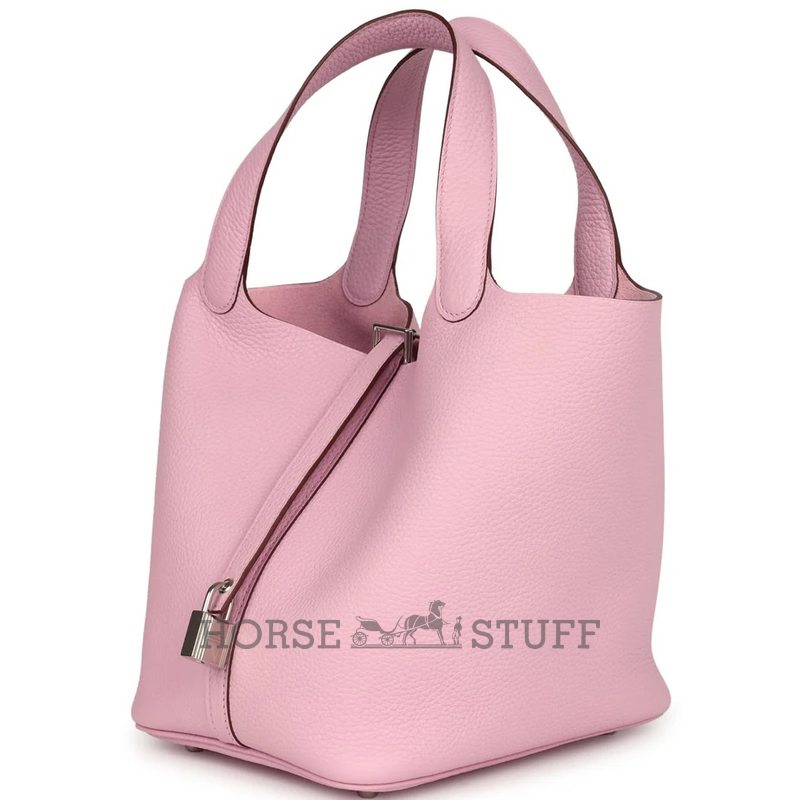 Hermès Picotin Lock 22 Rose Sakura Clemence PHW
