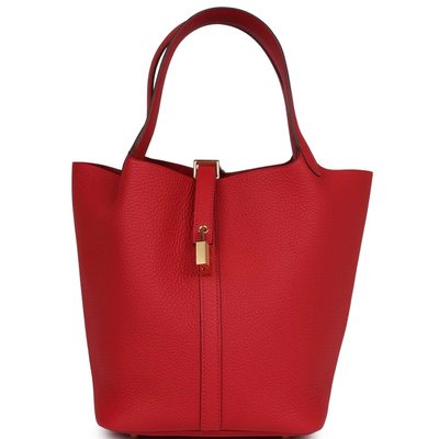 Hermès Picotin Lock 22 Vermillion Clemence GHW