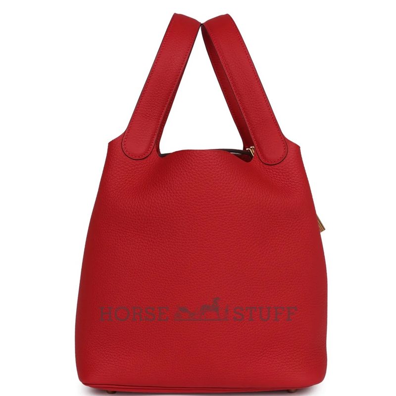 Hermès Picotin Lock 22 Vermillion Clemence GHW