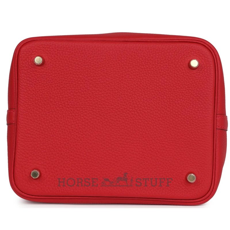 Hermès Picotin Lock 22 Vermillion Clemence GHW