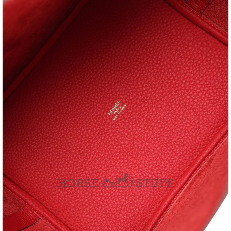 Hermès Picotin Lock 22 Vermillion Clemence GHW