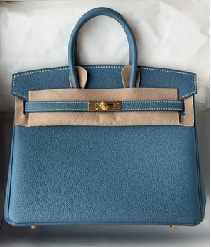 Birkin 25 Blue Jean Togo GHW